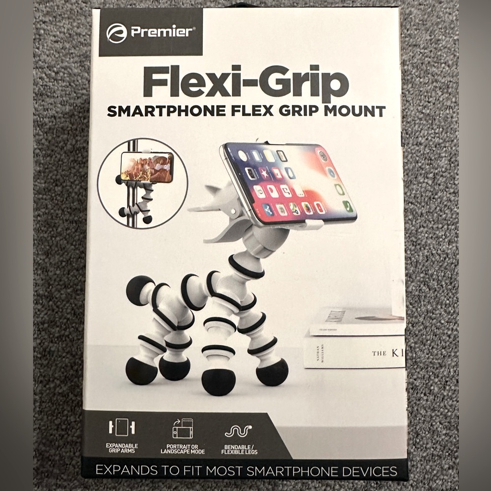 *NEW* Premier Flex-Grip Smartphone Flex Grip Mount Color: Black & White